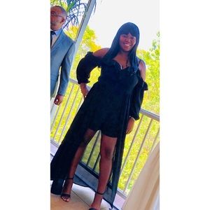 Black Cold Shoulder Romper - Worn Once